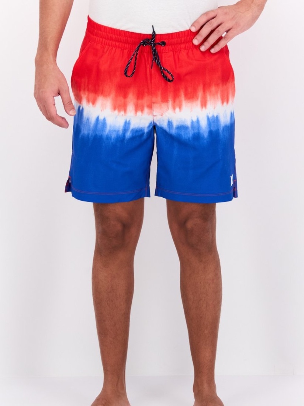 Hurley Red White and Blue Swim Trunks Size Large